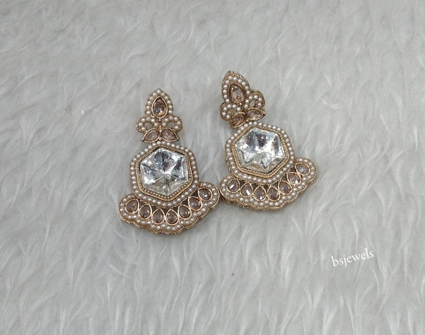 Antique Gold Bollywood Ida Earrings