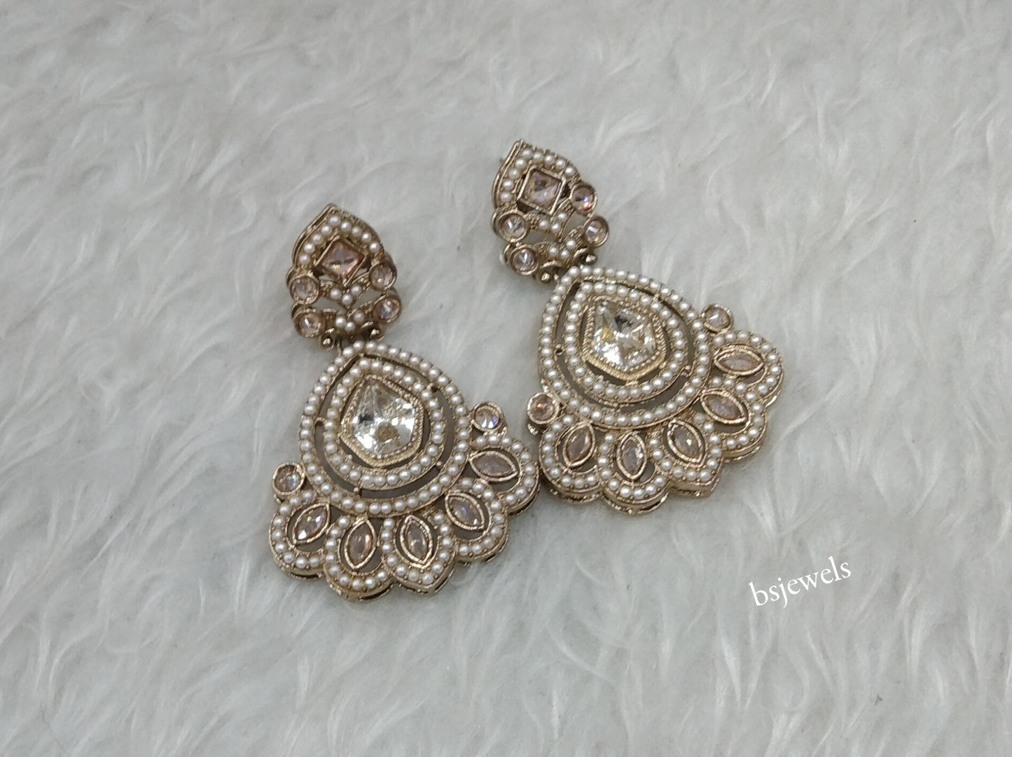 Antique Gold Bollywood Ida Earrings