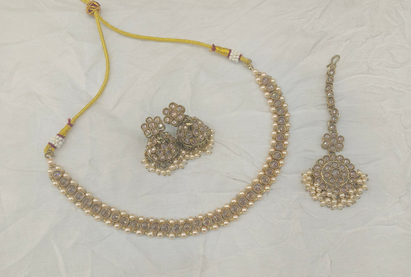 Antique Gold Necklace Jewellery Jagjeet Bollywood sets