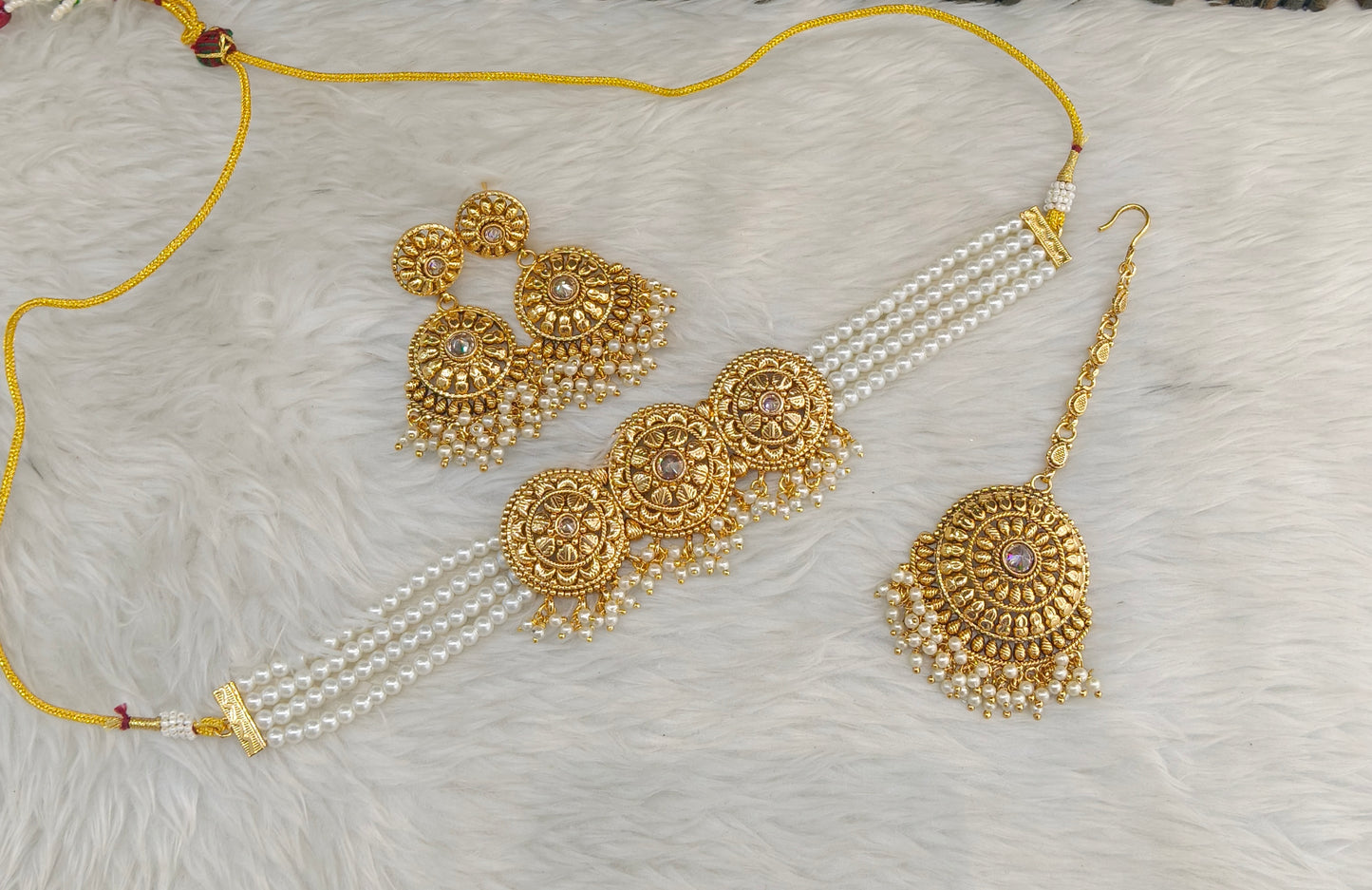 Gold Polki Choker Jewellery Kripa Set