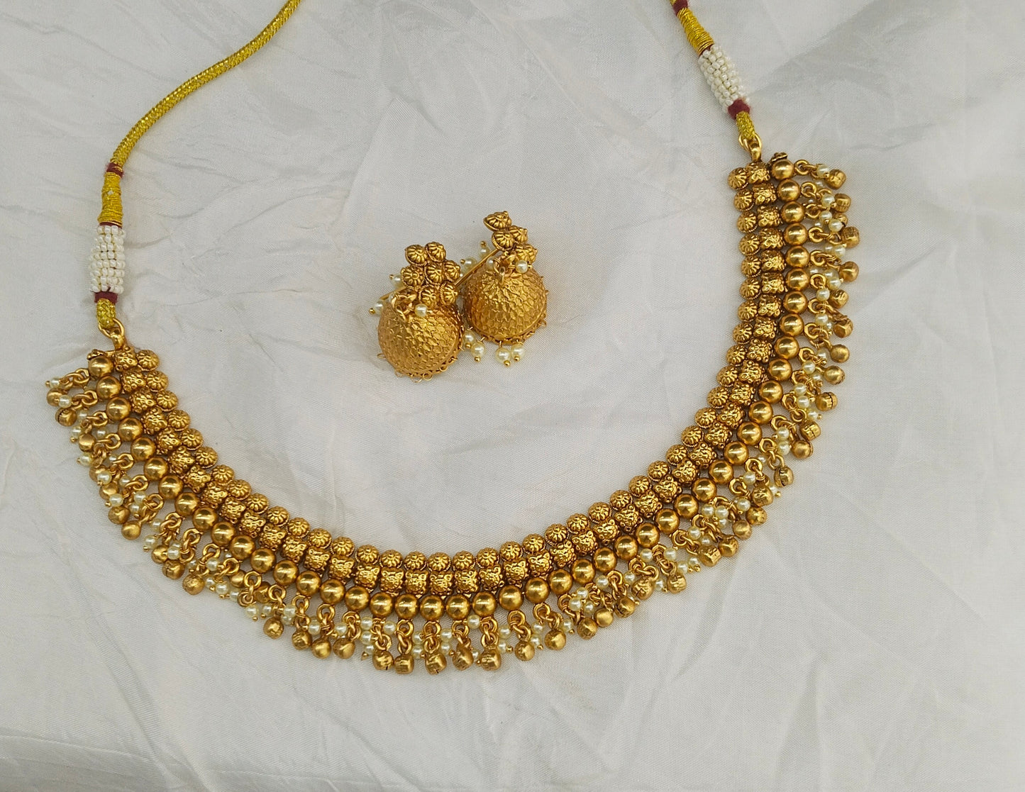 Gold Polki Necklace Jewellery Lucy Sets