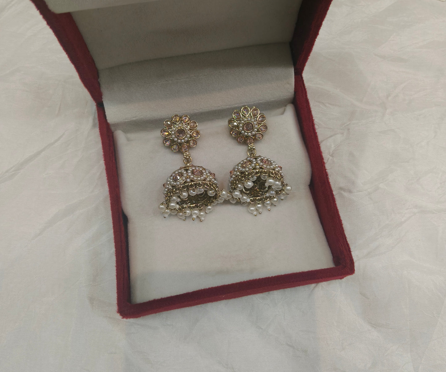 Antique Gold Bollywood Ren Earrings