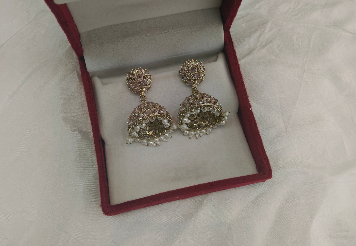 Antique Gold Bollywood Ren Earrings