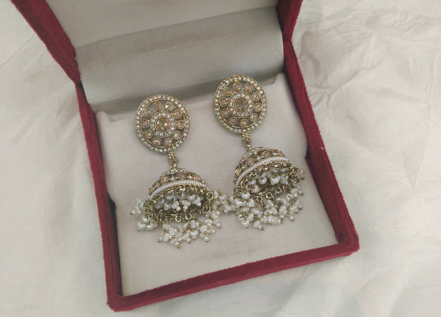 Antique Gold Bollywood Rin Earrings