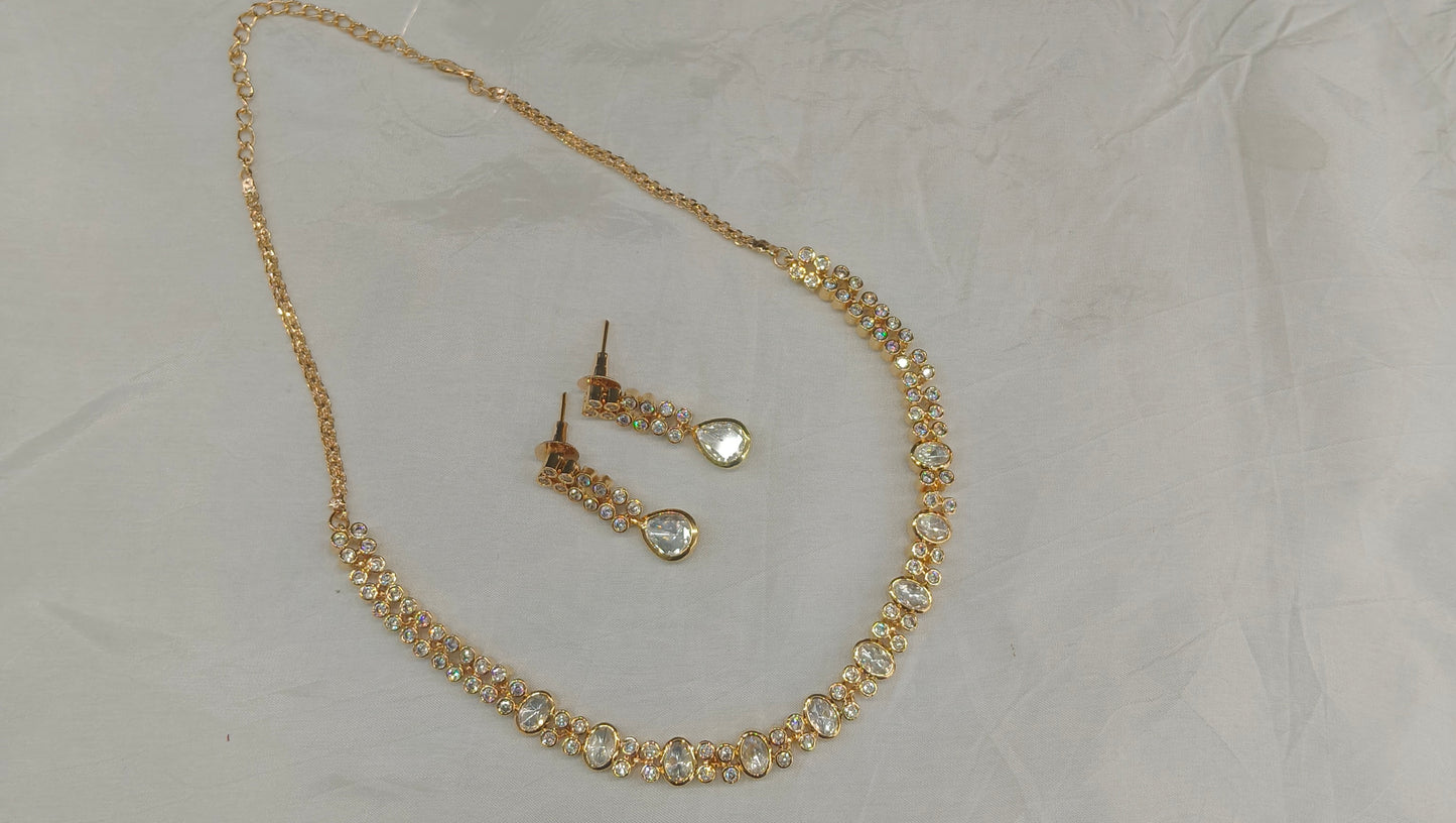 Gold Kundan Necklace Jewellery Eiko Set