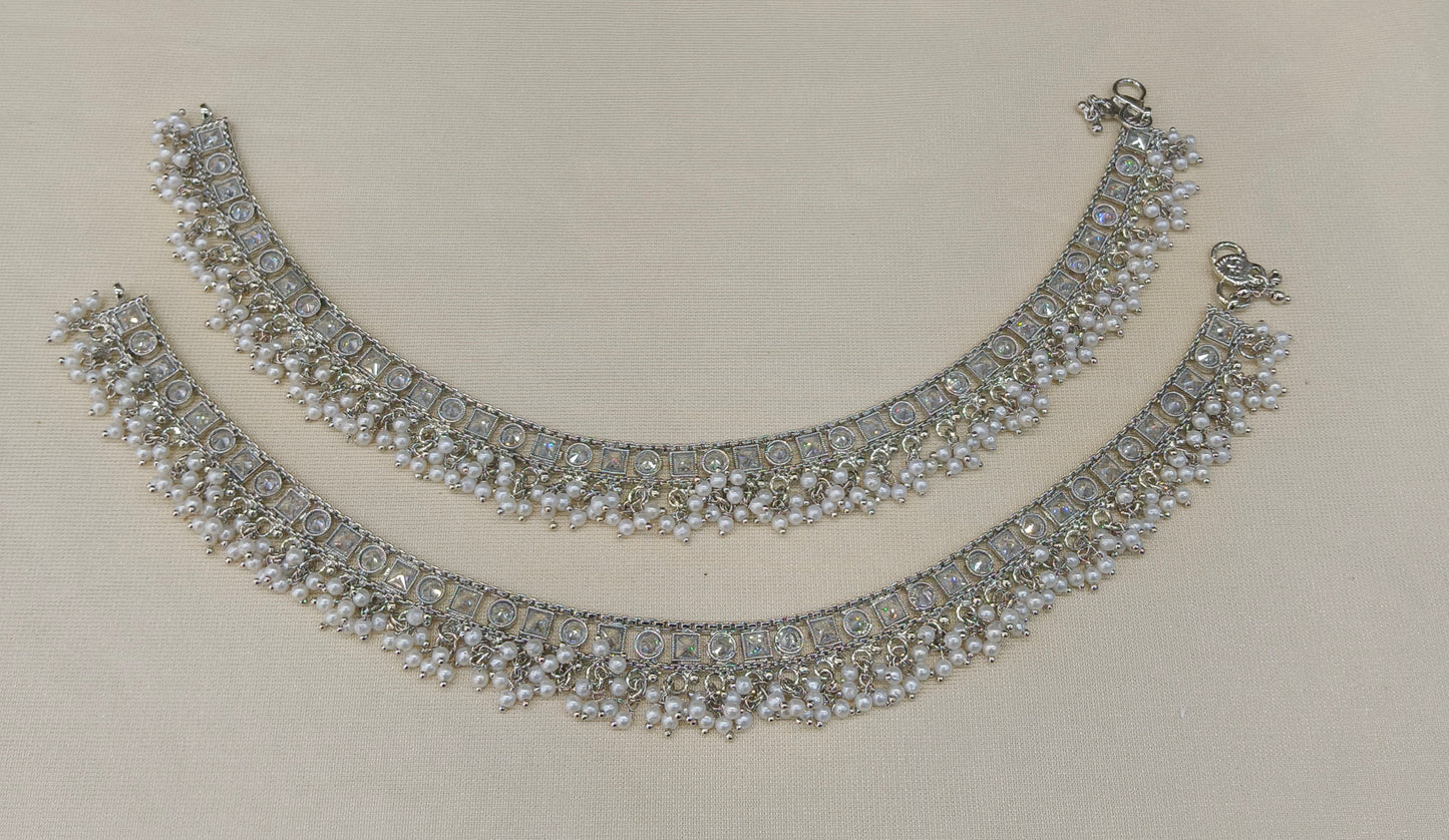 Silver Anklets Jhanjar Payal Heer Jewellery