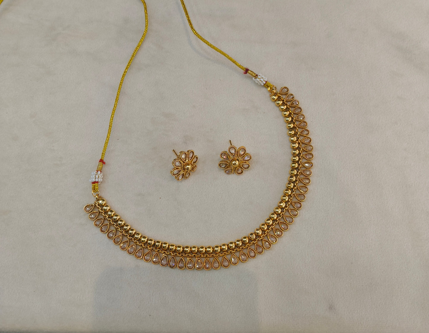 Gold Polki Necklace Jewellery Mansi Sets
