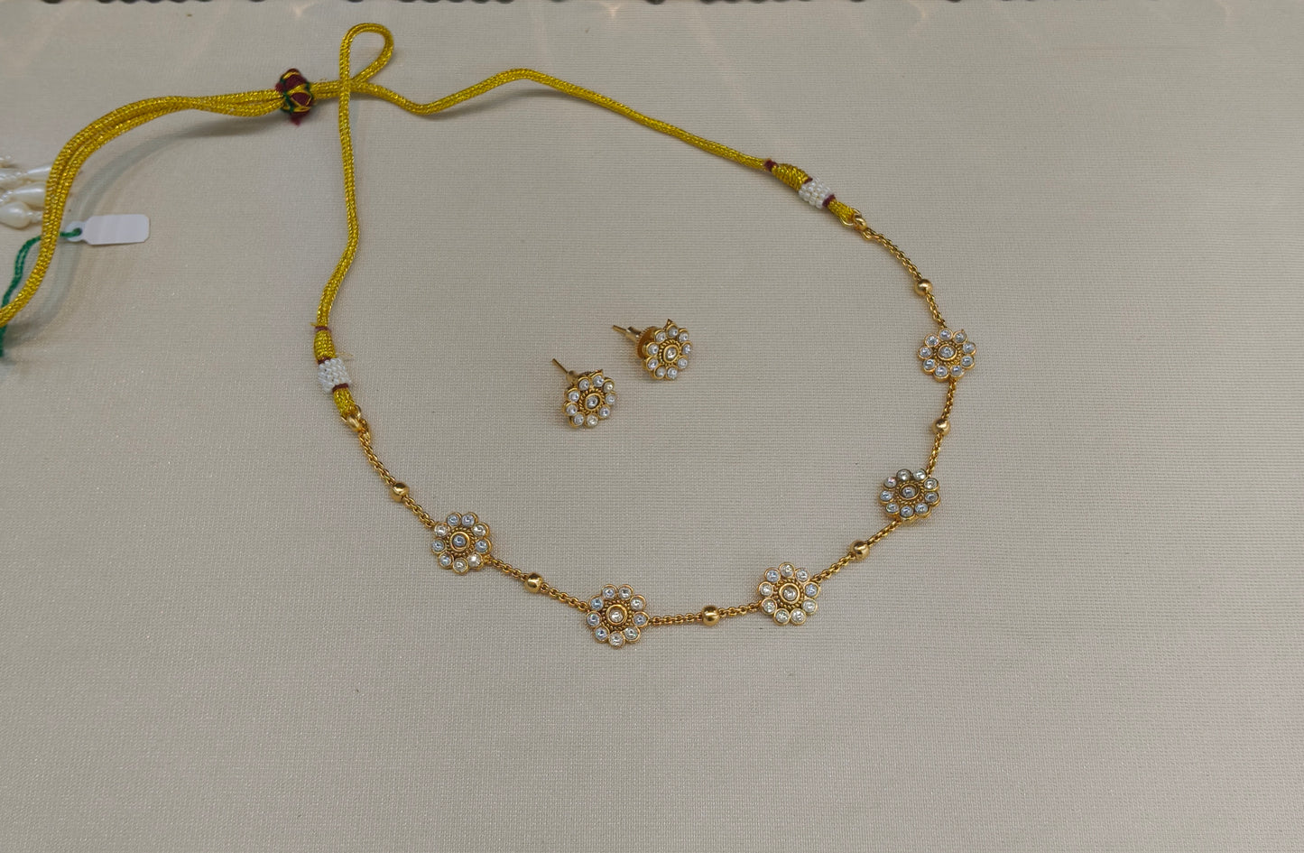 Gold Polki Necklace Jewellery Juhi Sets