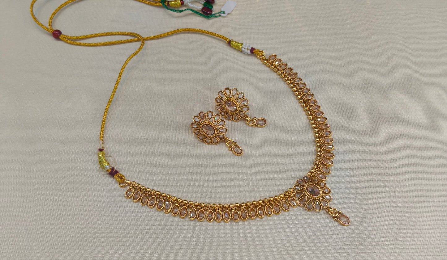 Gold Polki Necklace Jewellery Juhi Sets