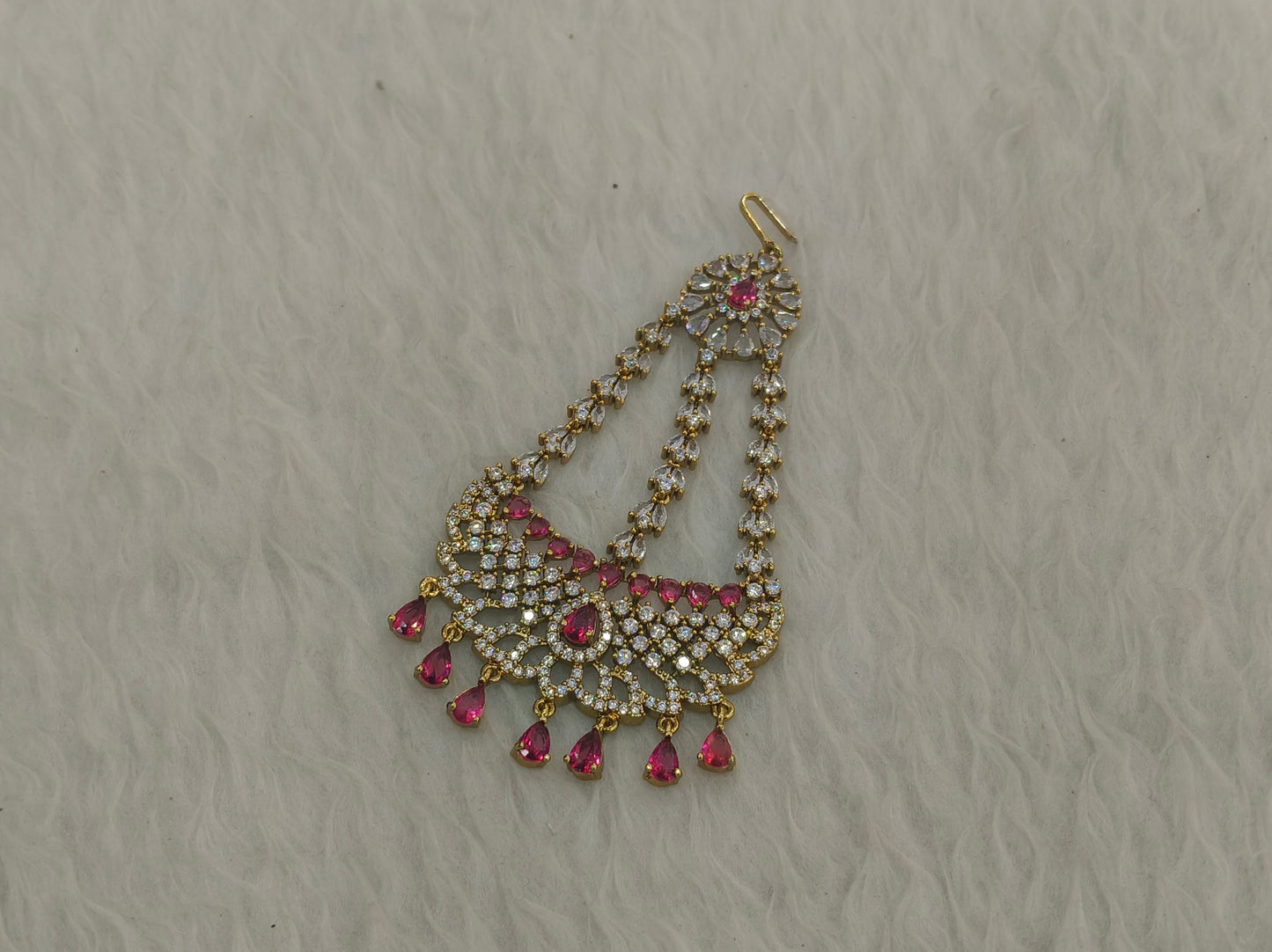 Antique Ruby American Passa Diamond Ad Headpiece Hanu Jewelers
