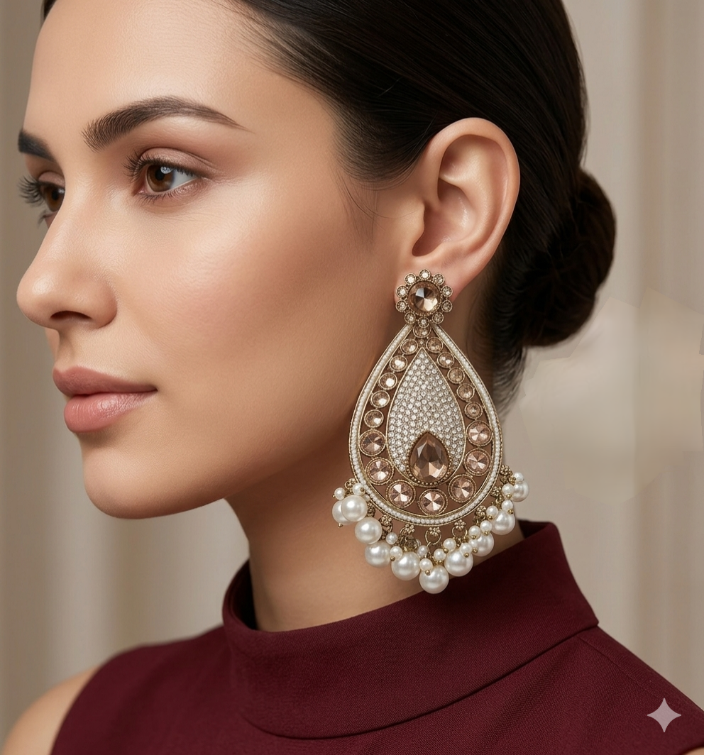 Antique Gold Bollywood Marci Earrings