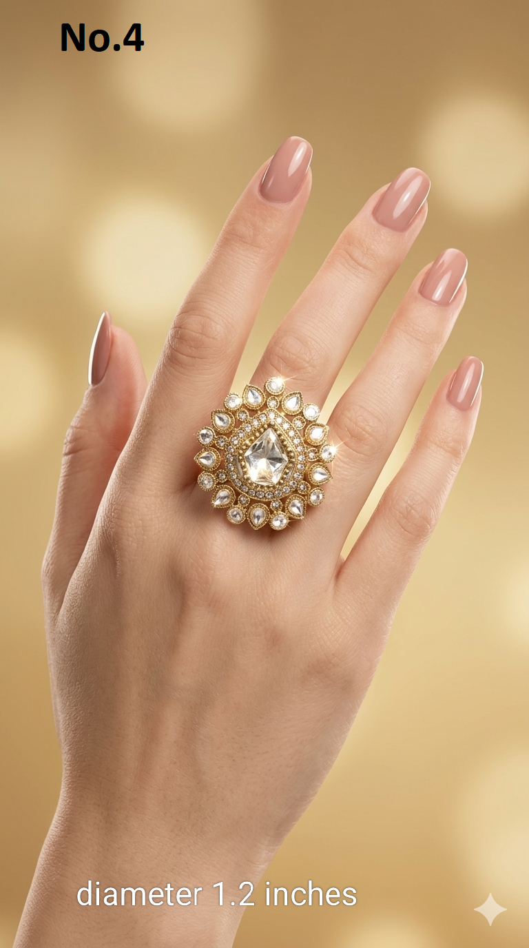 Gold Cocktail Still Finger Rings