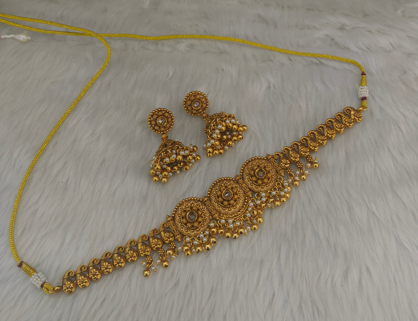Gold Polki Choker Kirtika Jewellery Polki Set