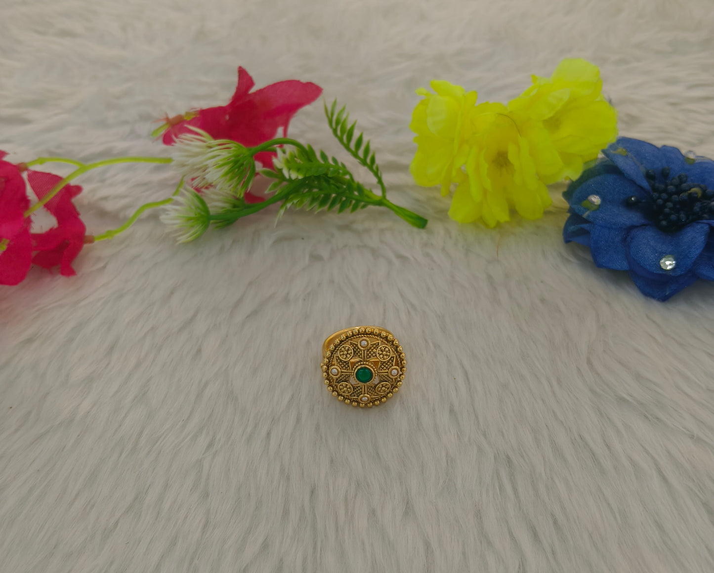 Gold Cocktail Vena Finger Rings