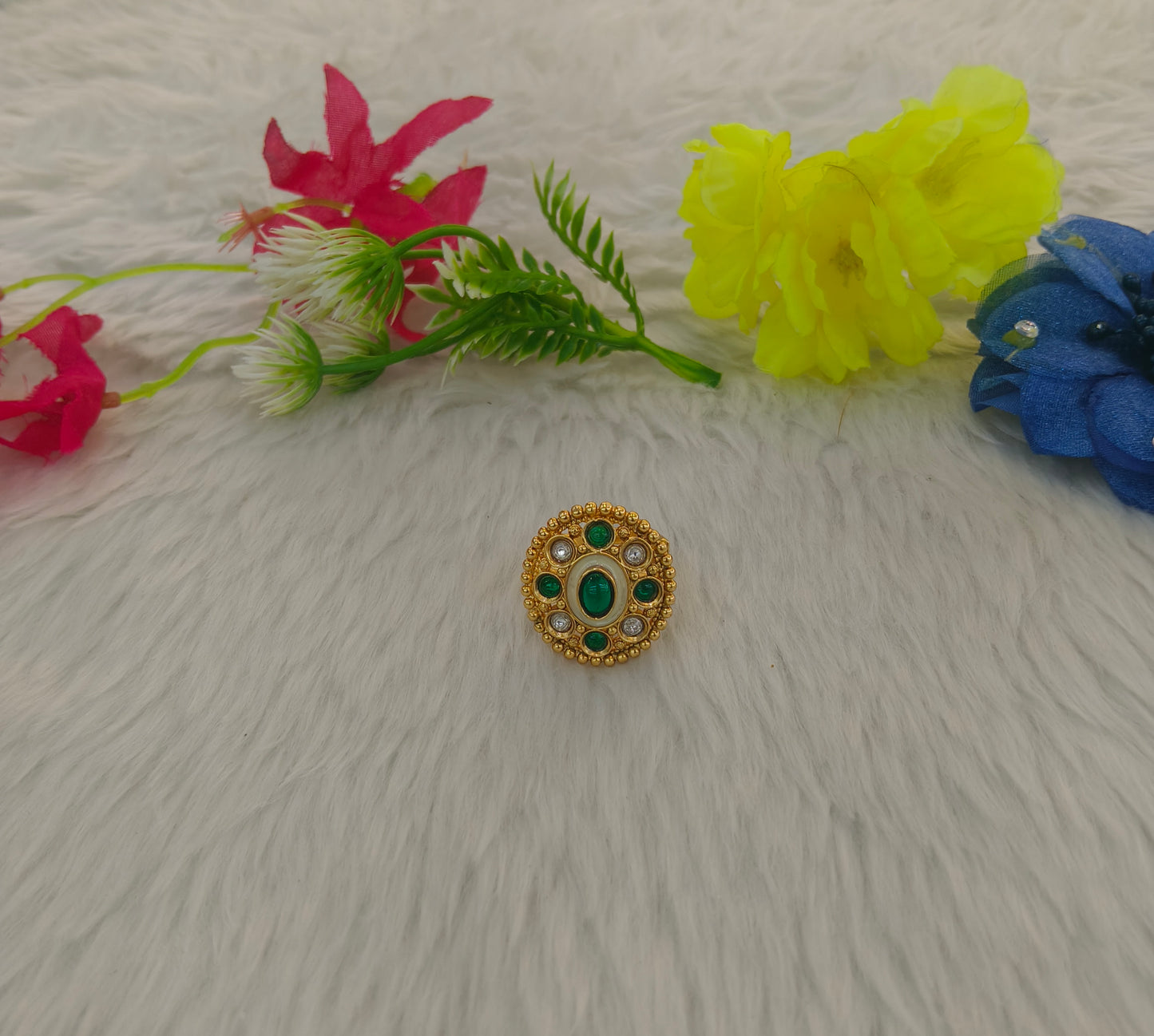 Gold Cocktail Vena Finger Rings