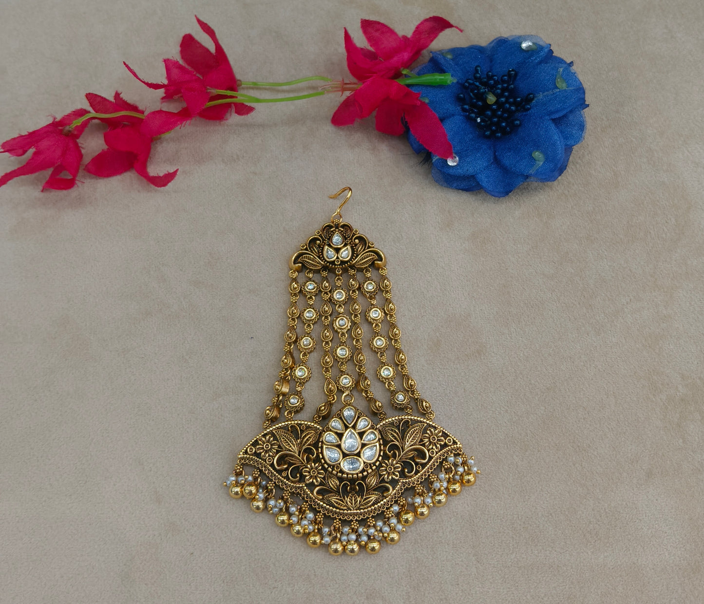 Headpassa jhumar kundan passa