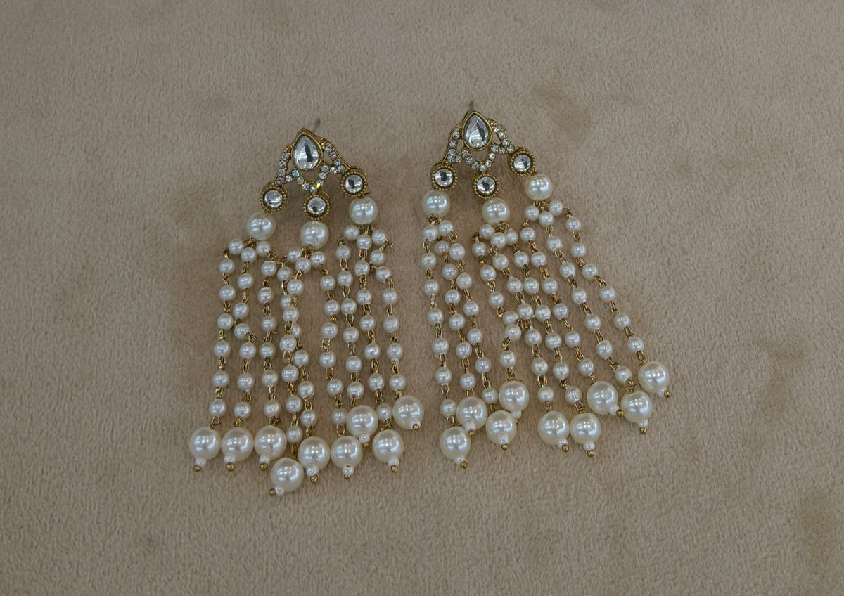 Antique Kundan Bollywood Charan Earrings