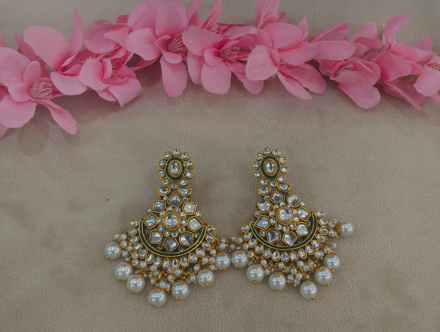 Antique Kundan Bollywood Sarpunch Earrings