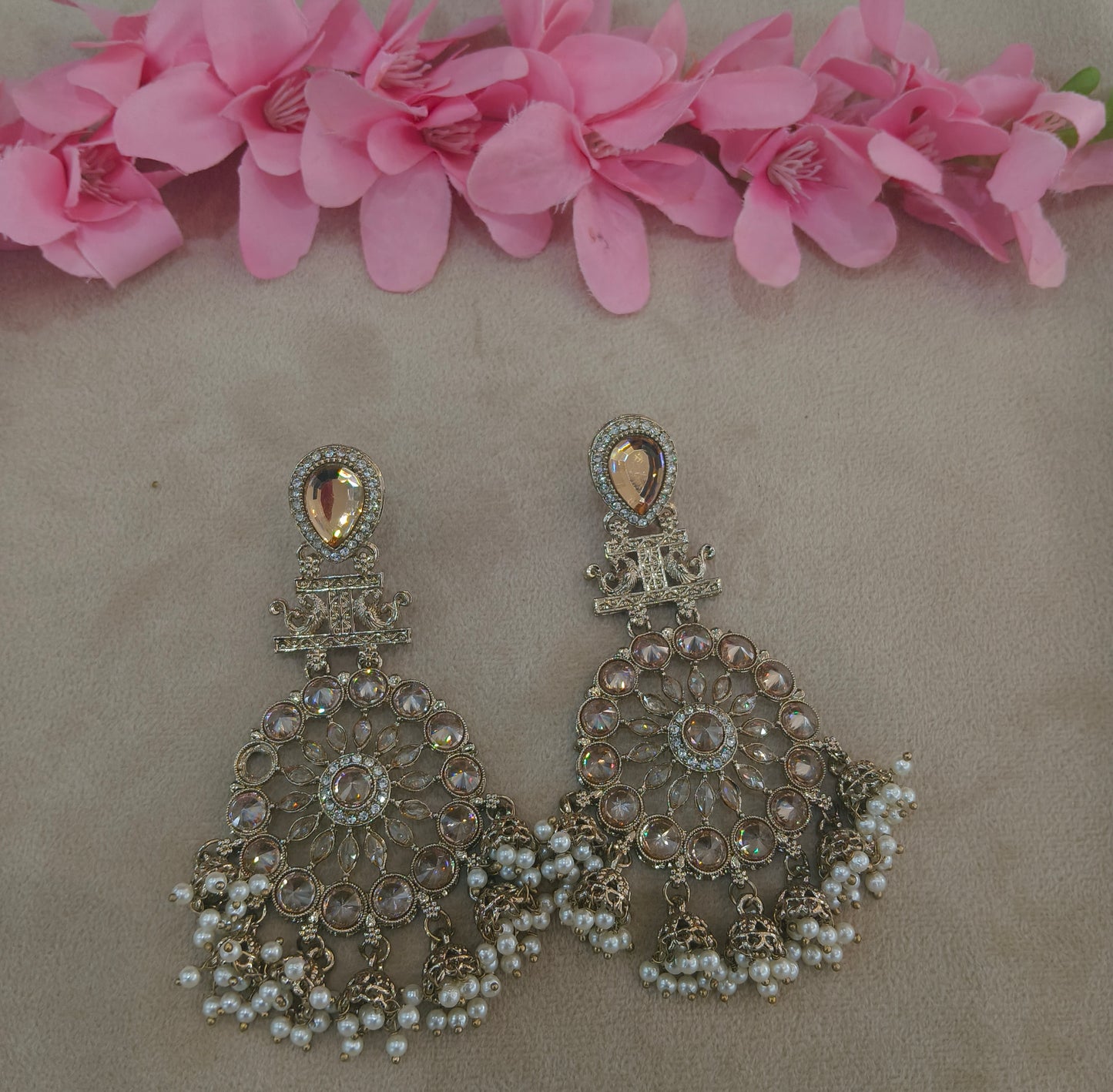 Antique Kundan Bollywood Sarpunch Earrings
