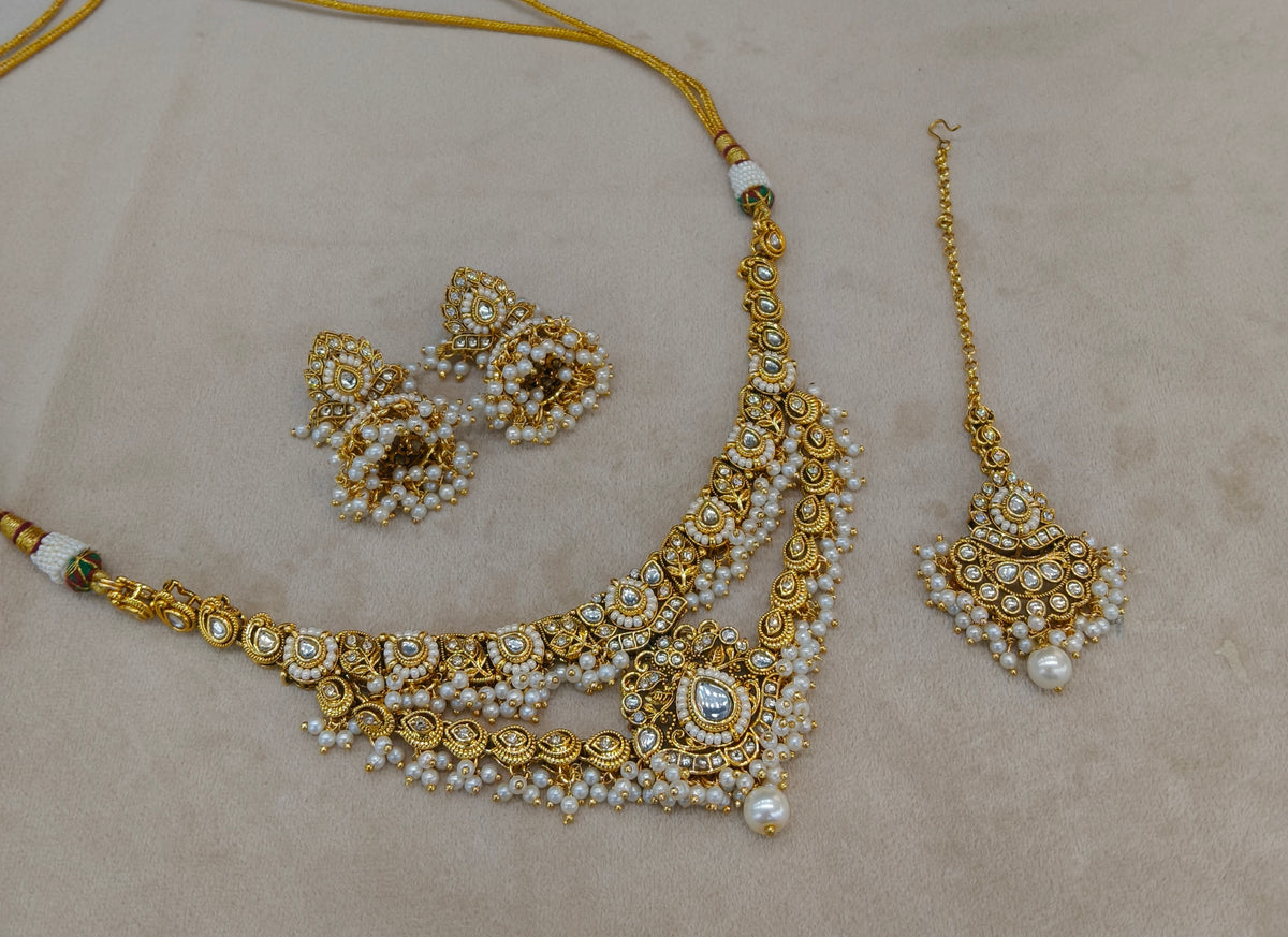 White Kundan necklace Dony jewellery sets