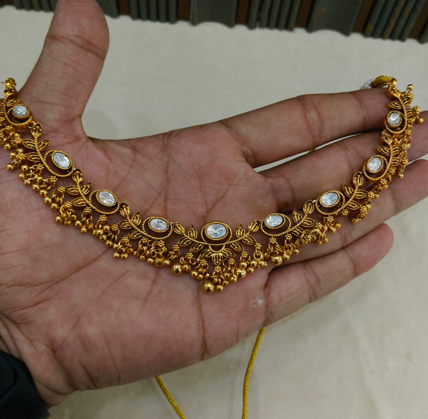 Gold Polki Kundan Necklace Jewellery Joda Set