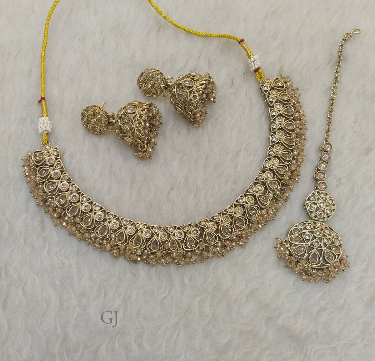 Antique Gold Indian jewelry ekta sets