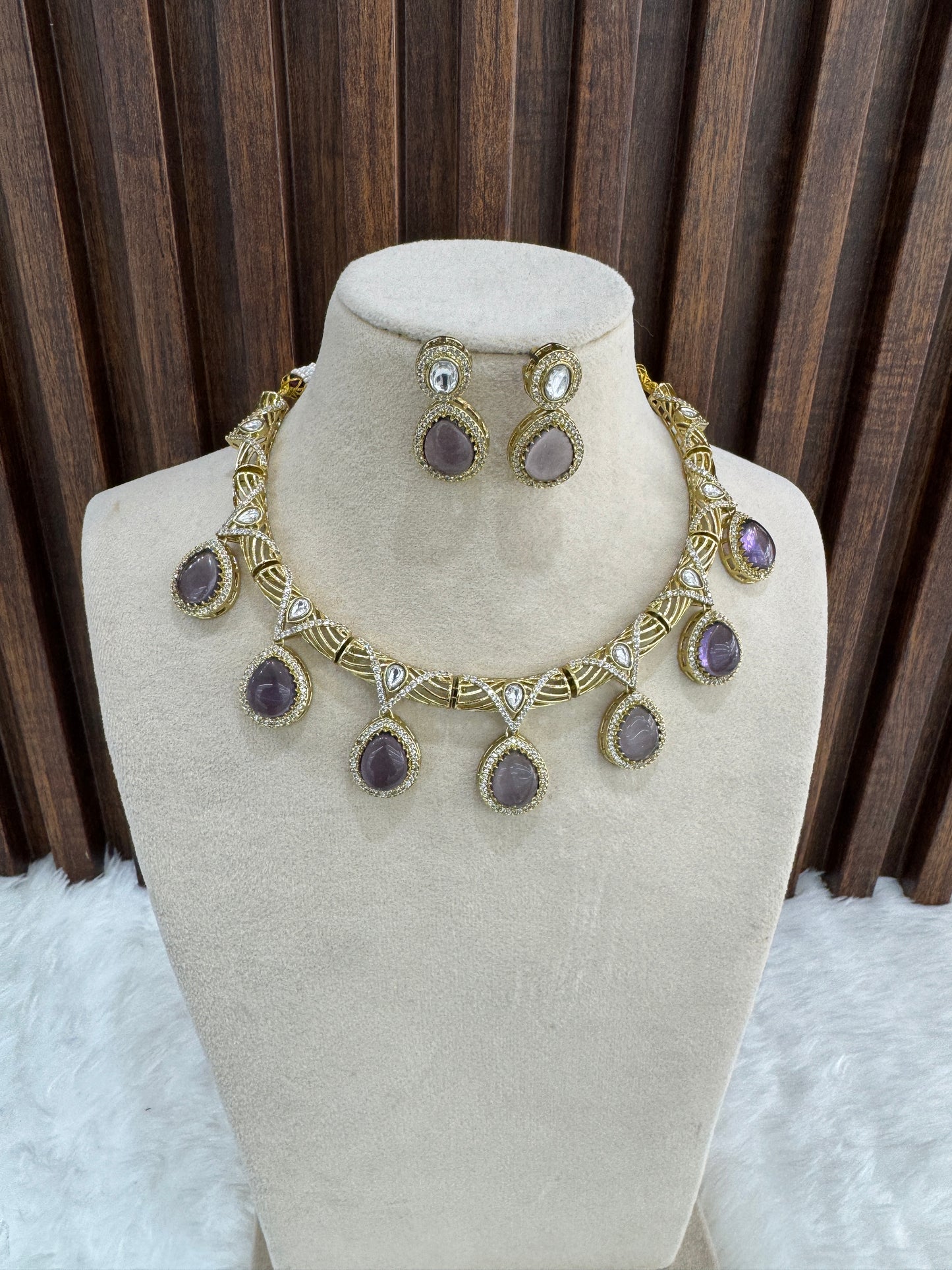 Grey Necklace Jewellery Emma Set