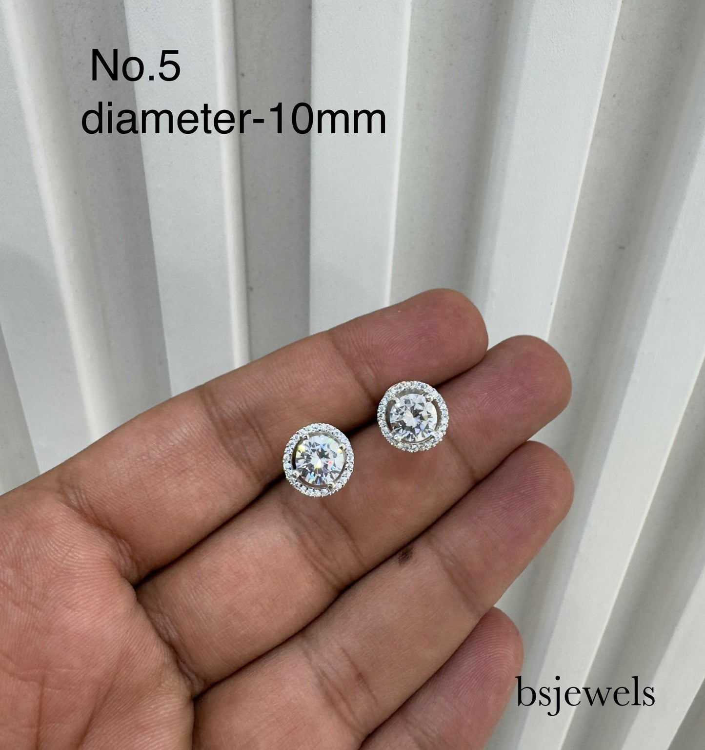 CZ Stone Stud Earrings