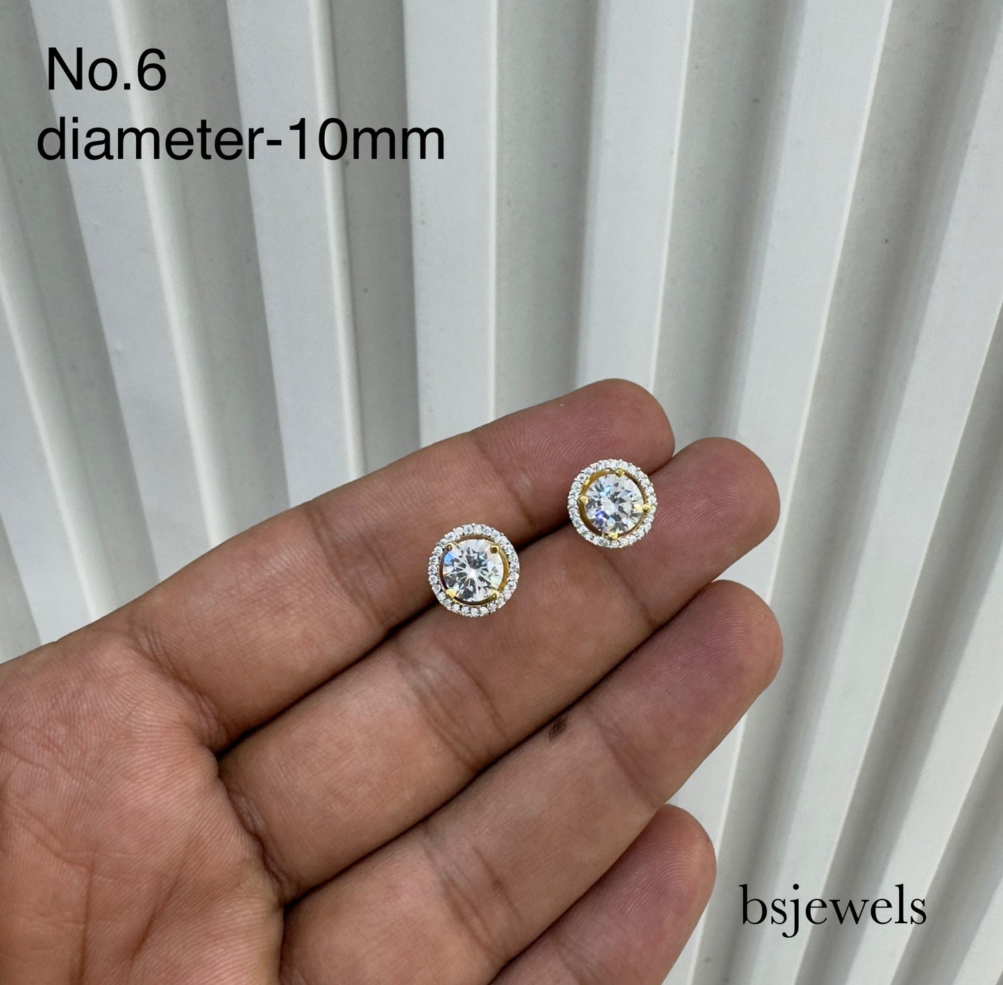 CZ Stone Stud Earrings