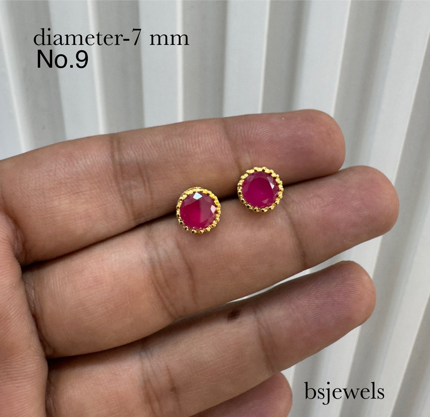 CZ Stone Stud Earrings