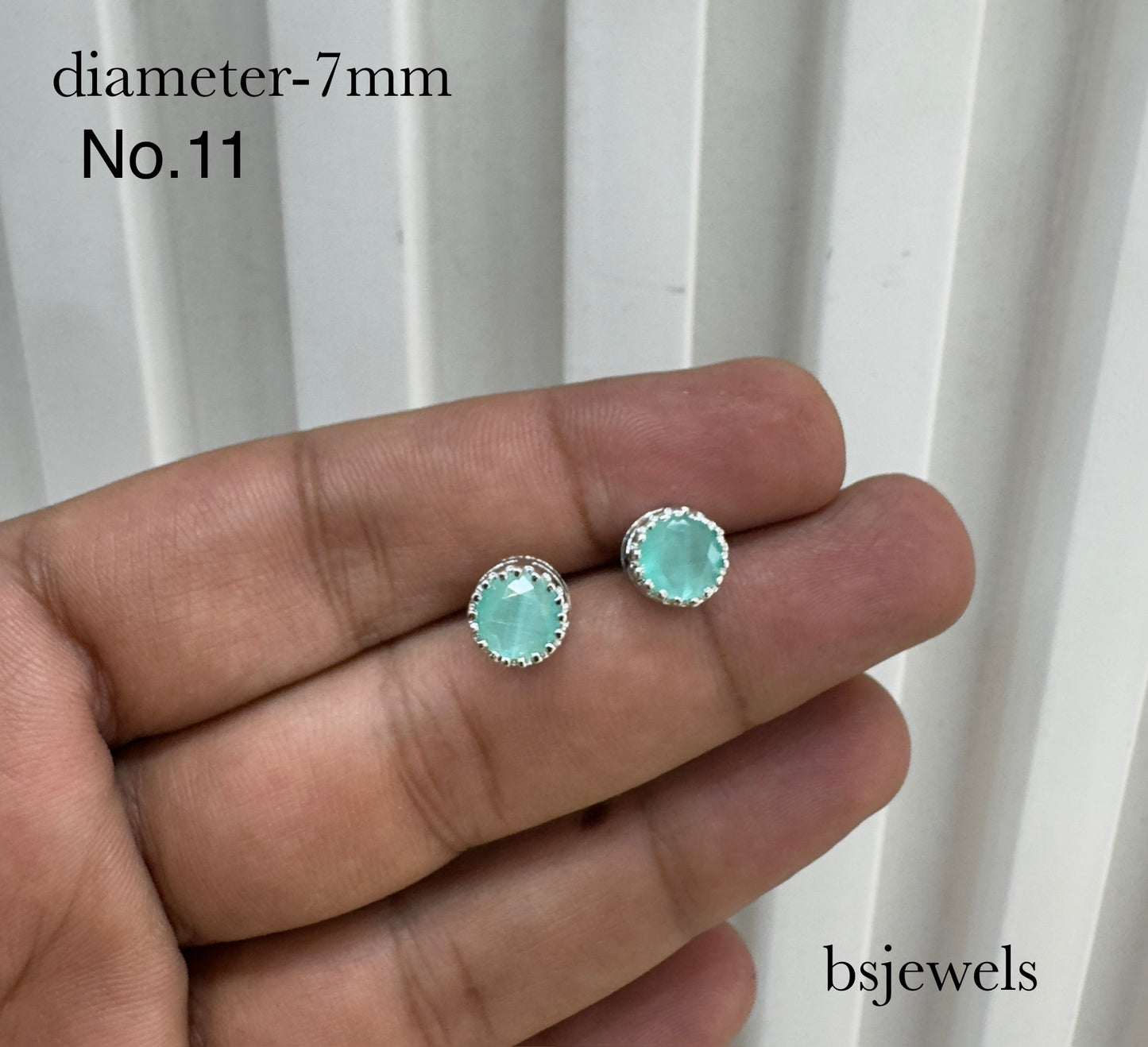 CZ Stone Stud Earrings
