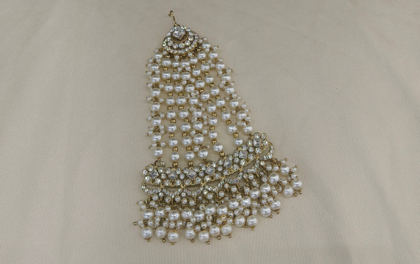 Antiue White Headpassa Jhumar Tracey Jewellery