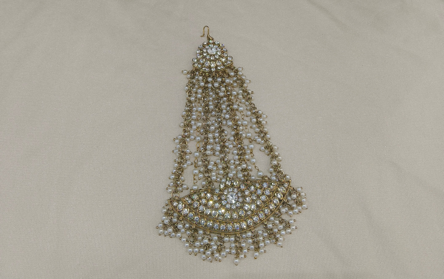 Antiue White Headpassa Jhumar Tracey Jewellery