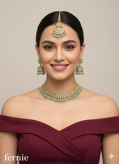 Ruby Choker Jewellery Fernie  Set