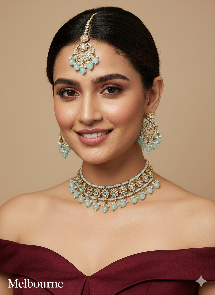 Antique Golden necklace Jewellery Melbourne Set