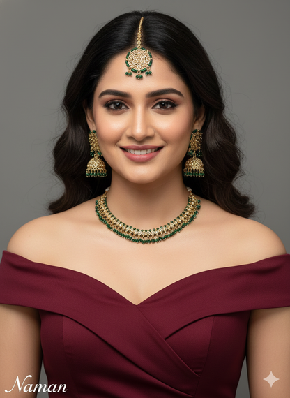 Antique Gold Necklace Jewellery Naman Set