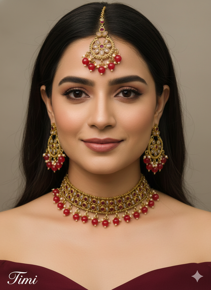 Green Choker Jewellery Timi Set
