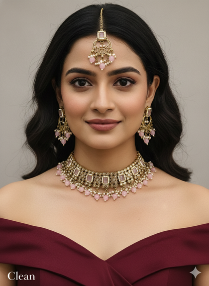 Multi colour Choker Jewellery Sintu  Set
