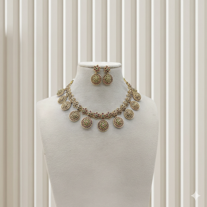 Gold Polki Necklace Jewellery Mintin Sets