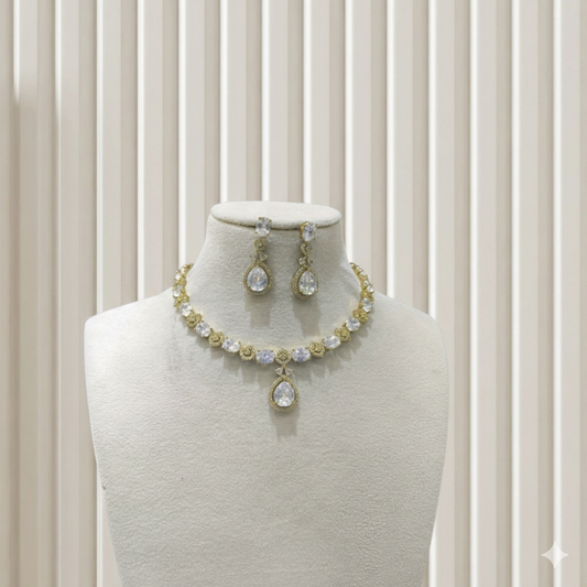 Antique American Diamond Ad Necklace Jasika Sets