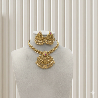 Gold Polki Necklace Jewellery Mintin Sets