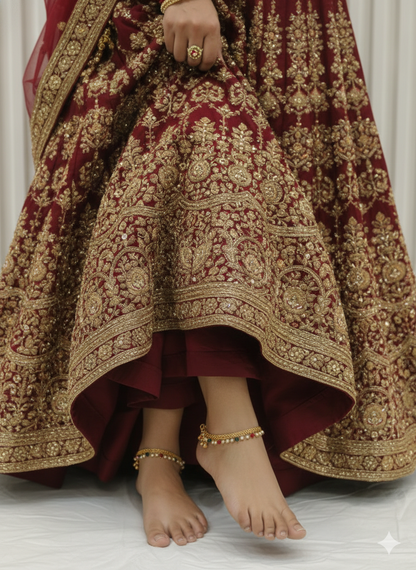 Gold Anklets Jhanjar Payal Jewellery  Set