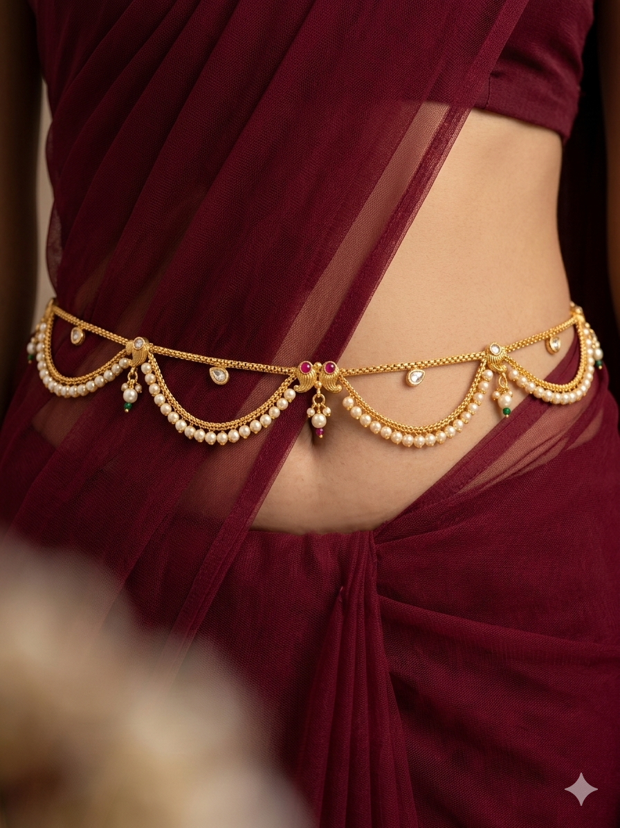 Gold Belly chain kamarbelt saree chain