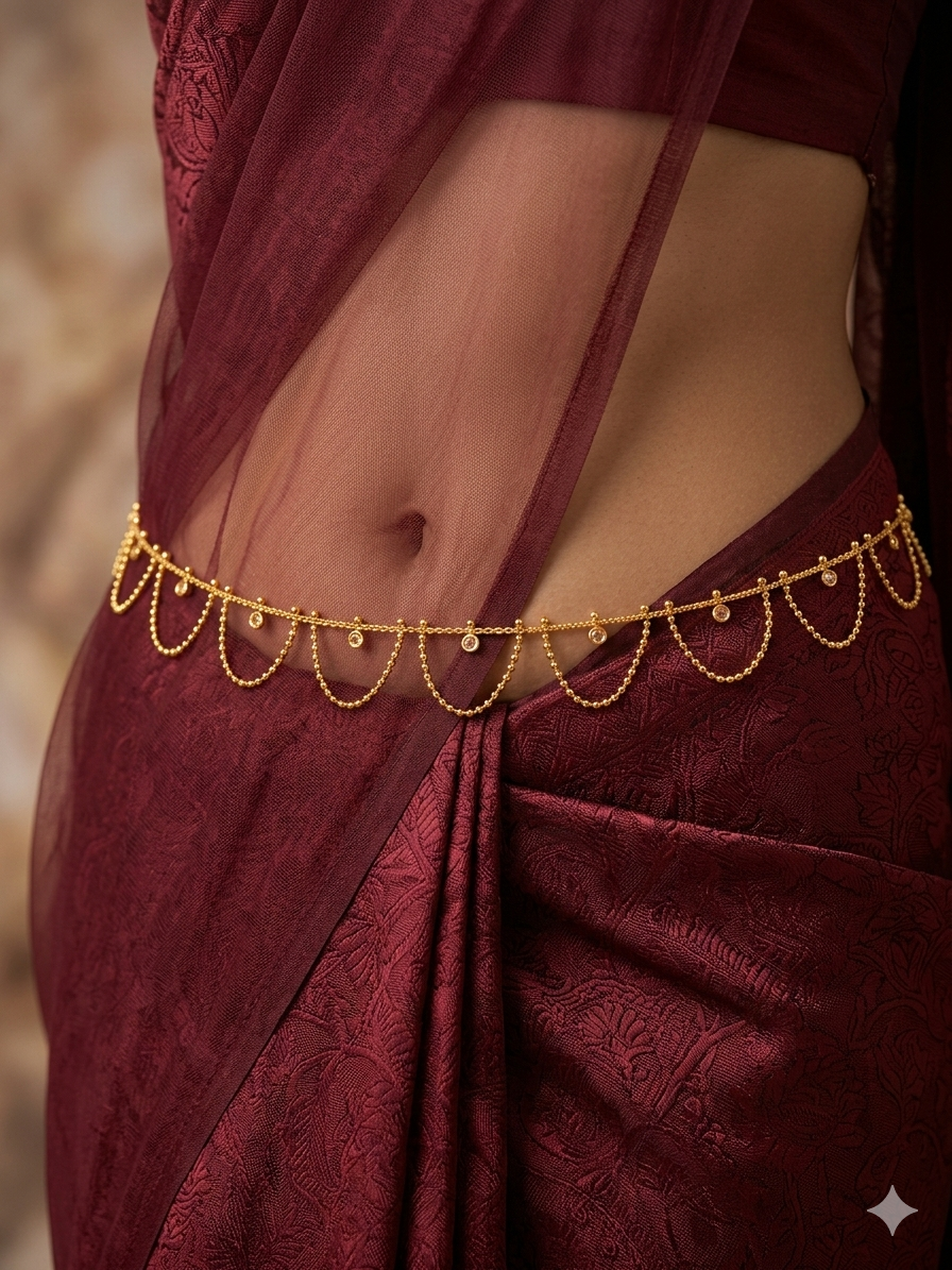 Gold Belly chain kamarbelt saree chain