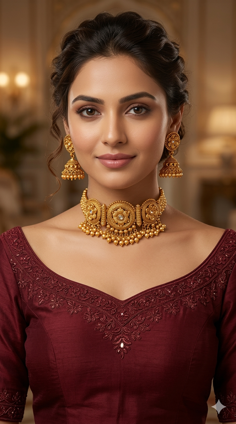 Polki Ruby Choker Jewellery May Set