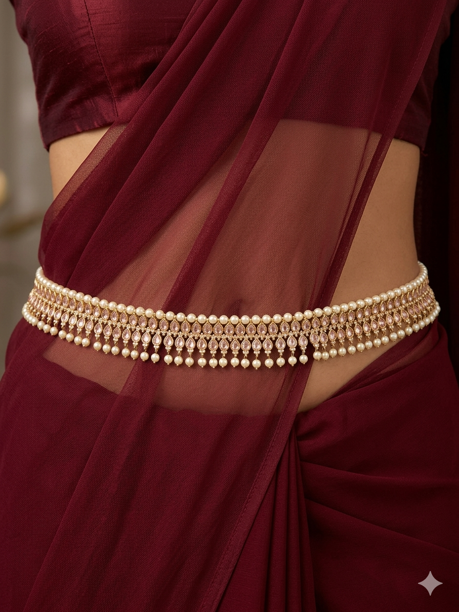 Antique Gold Belly Chain kamarbelt Saree Chain