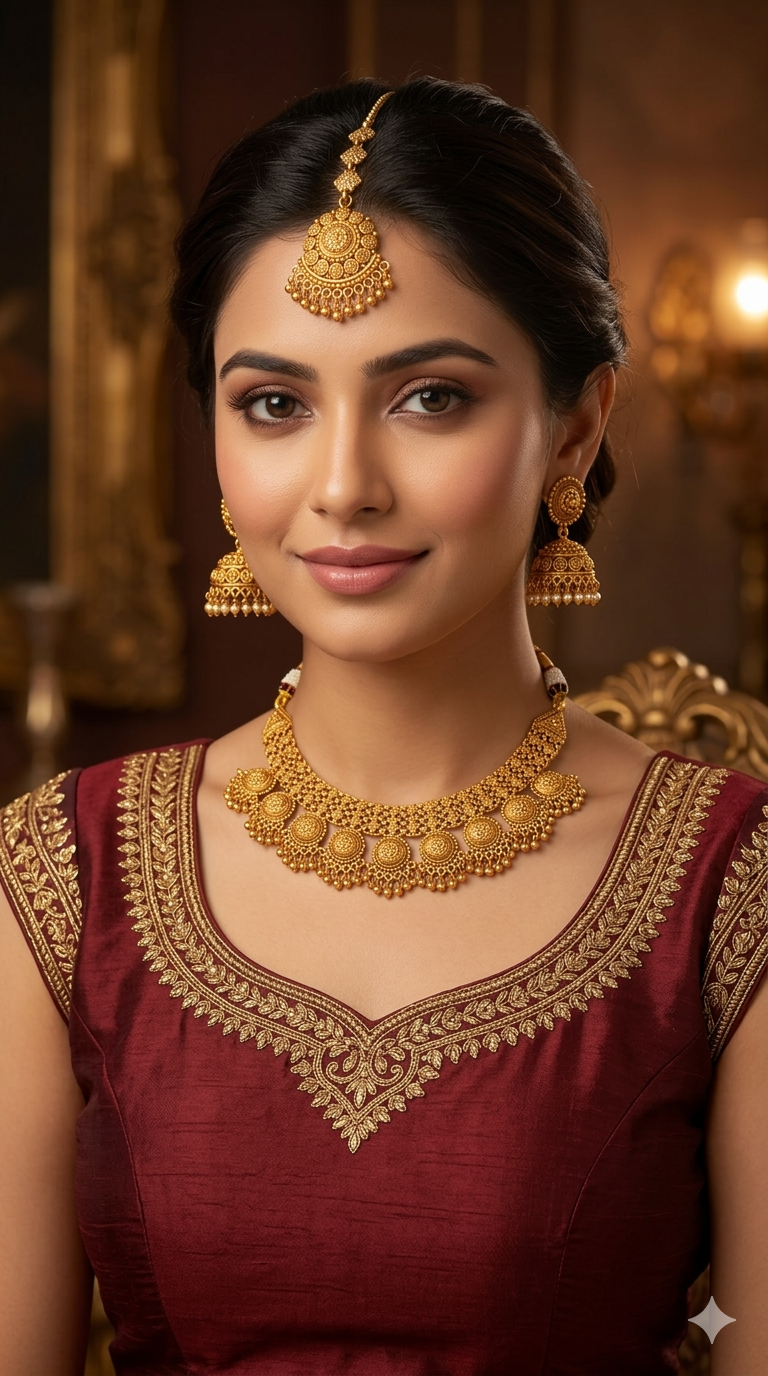 Gold Polki Necklace Jewellery Lucy Sets