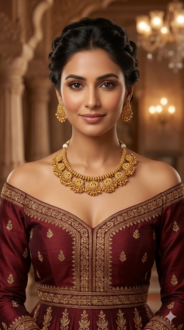 Gold Polki Necklace Jewellery Lucy Sets