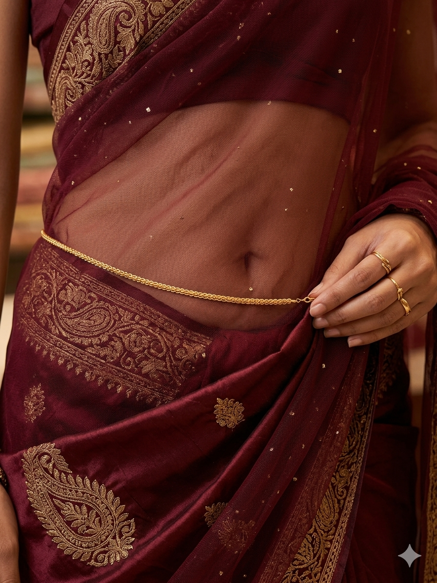 Gold Belly chain kamarbelt saree chain