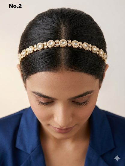 Antique Kundan Sheesh Phool Headpiece Akari Matha Patti